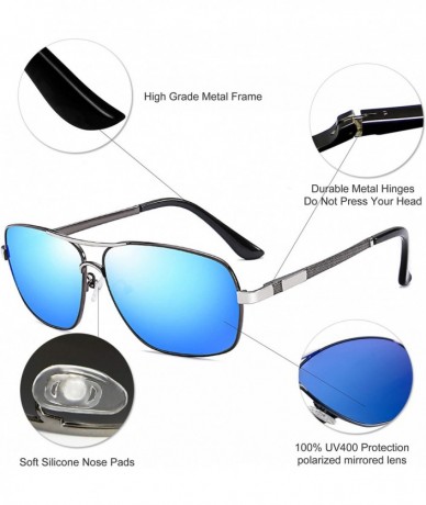 Rectangular Personalized Polarized Sunglasses Rectangular Boyfriend - CB18SXZZO7A $9.57