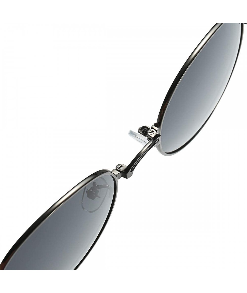 HD Vintage Classic Polarized Sunglasses for Men Women Around Rectangular  Designer Style UV400 Protection - D - C1197AZELWS
