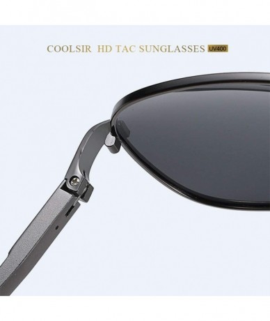 Oval Sunglasses Polarized Antiglare Anti ultraviolet Travelling - Blackish Green - CO18WS2ZZXN $25.50