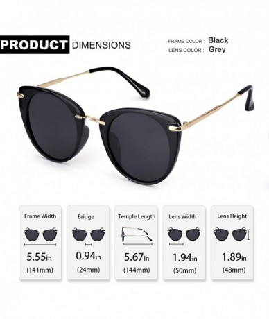 Rectangular Polarized Fashion Sunglasses for Women Mirrored Lens UV Protection for Driving Shopping Outdoor - CO18QQOGM5G $17.99