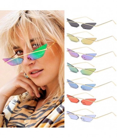 Rimless Sunglasses Rectangle Fashion Metal Shades Eyeglasses Small Sun Glasses Women Travel Eyewear