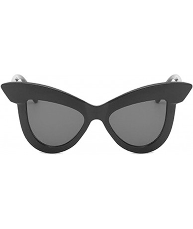 Sport Retro Classic Cat's Eye Sunglasses for Women PC PC UV 400 Protection Sunglasses - Black a - C518SYRMDWK $15.44