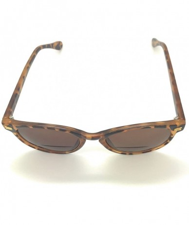 Round Round Stylish Bifocal Reading Sunglasses For Men Women - Light Brown - CD18L3HGC88 $11.96