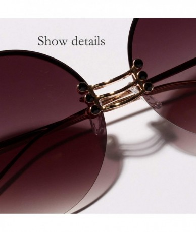 Round 2020 Retro Round Metal BorderlHip Hop Clear Color Lens Festival Fashion Gradient Sunglasses - As Picture Show - CJ197Y7...