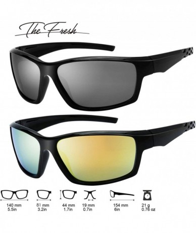 Sport Polarized Sunglasses Baseball Running Softball - S112-shiny Black - CV18S8W3M7U $17.35