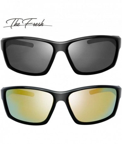 Sport Polarized Sunglasses Baseball Running Softball - S112-shiny Black - CV18S8W3M7U $17.35