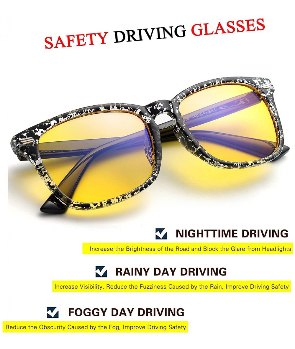 HD Night Driving Glasses for Men Women Anti-glare Safety Glasses