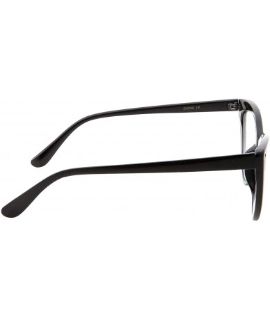 Oversized Womens Cateye Retro Clear Lens Glasses - Retro Nerd Vintage - Black - CE18I57AIEN $9.88