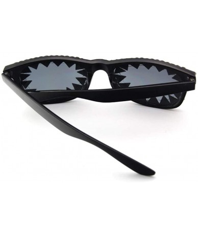 Round Skull Design Round framed diamond sunglasses Halloween decorative sunglasses - Black 6 - CY18IDYKND3 $13.43