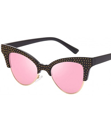 Cat Eye Sunglasses for Women Cat Eye Vintage Sunglasses Retro Glasses Eyewear UV 400 Protection - Pink - CN18QX40OWI $10.20