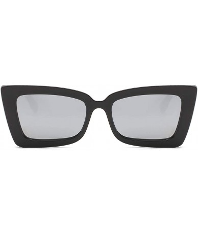 Square Square Sunglasses Small Vintage Candy Color Tinted Lens Shades UV400 Sun Glasses - Black&silver - CL18NW4746Y $8.29