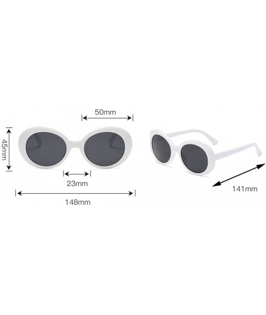 Oval Creative extraterrestrial Sunglasses/new sunglasses for men and women - White - C518DI0SUR4 $14.23