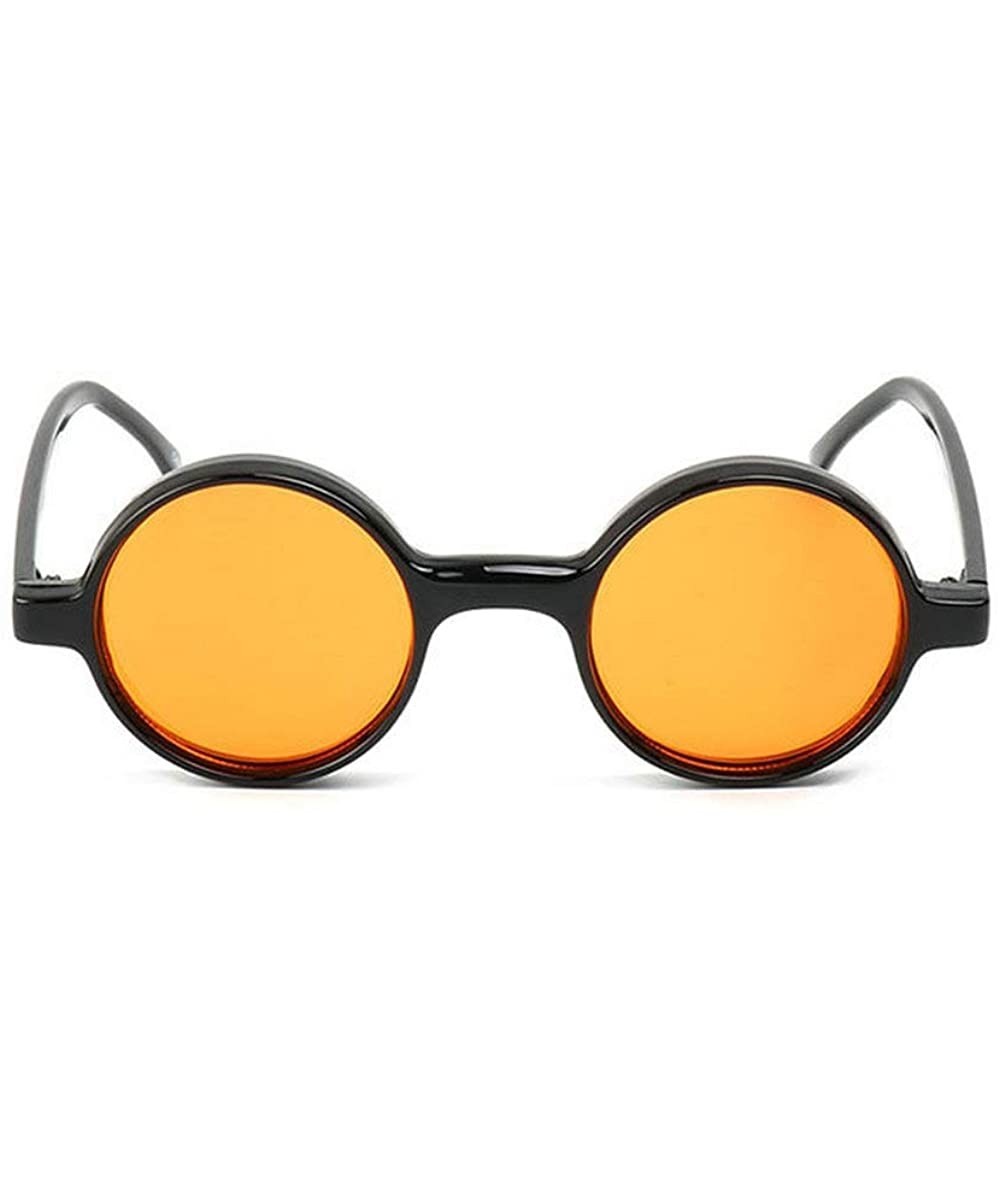 Round glasses Fashion Shades Sunglasses - Orange - CA192QAK5HR $13.00