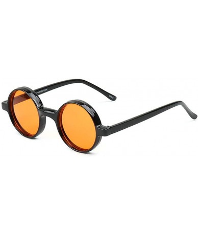 Round glasses Fashion Shades Sunglasses - Orange - CA192QAK5HR $13.00