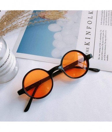 Round glasses Fashion Shades Sunglasses - Orange - CA192QAK5HR $13.00