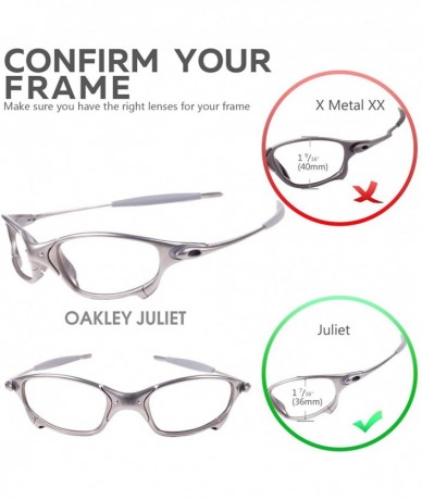 Sport Replacement Lenses Juliet Sunglasses - 14 Options Available - Ice Blue Coated - Polarized - C51170R7D35 $14.09