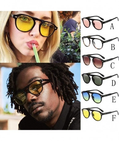 Rectangular Fashion Vintage Oval Frame Sunglasses-Retro Eyewear Fashion Ladies Man - C - CZ18Q2LS5HN $11.70