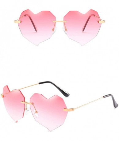 Sport Retro 80s Ladies Irregular Shape Sunglasses for Travel Vacation Sunshine - Pink - CF18DLWR3SD $12.26