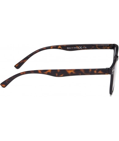 Round Retro Round Reading Glasses Women - Black Frame/Tortoise Arm - CW18K7O58N8 $9.55