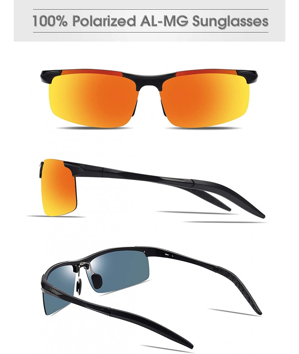 Mens Driving Sunglasses for Men Polarised Sports Sunglasses Al-Mg