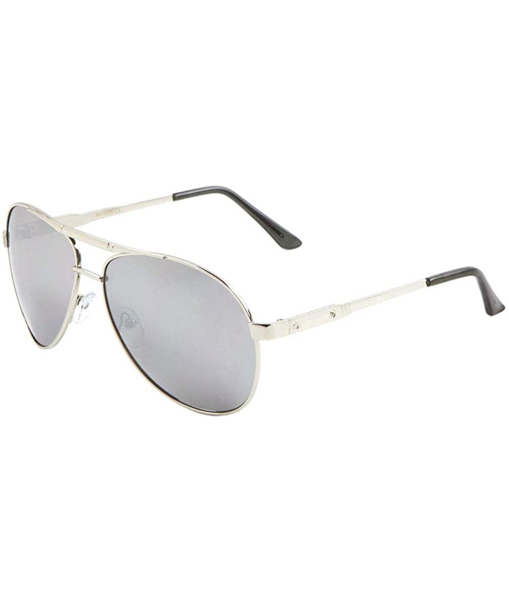 Round Screw Temple Round Modern Aviator Sunglasses - Grey - CI190DIQZ8W $11.51