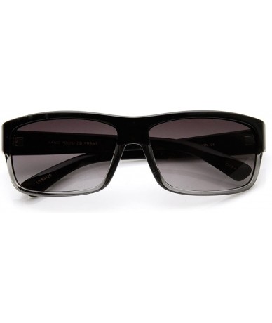 Sport Modern Rectangular Action Sports Sunglasses (Matte-Black) - CJ11MV5AFZX $12.14