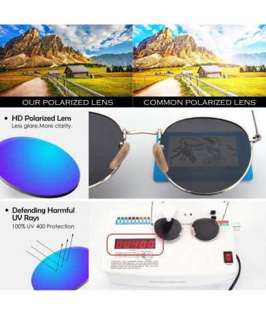 Round Retro John Lennon Sunglasses for Men Women Polarized Hippie Round Circle Sunglasses MFF7 - A Black Grey - C617YK453H8 $...