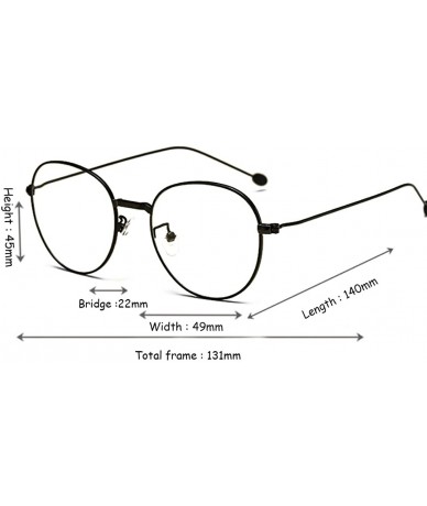 Round Man woman Nearsighted Glasses Retro Myopia Round Metal Glasses Frame - Black - CK18G3KMG3S $27.73