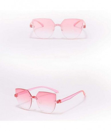 Sport Frameless Multilateral Shaped Sunglasses One Piece Jelly Candy Colorful Unisex - B - CC190MAG8NG $11.27