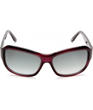 Rectangular Women's Spectator Oversized Sunglasses - Grape Frame/Grey Lens - CR11533N2VF $20.39