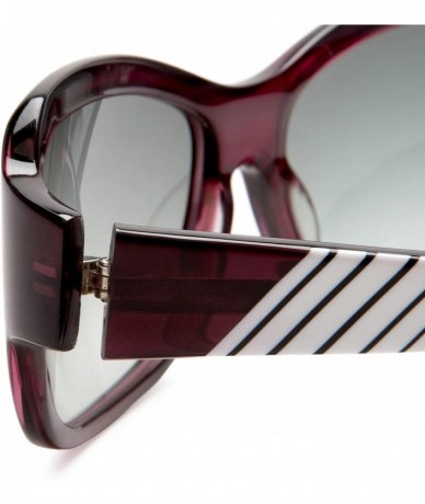 Rectangular Women's Spectator Oversized Sunglasses - Grape Frame/Grey Lens - CR11533N2VF $20.39