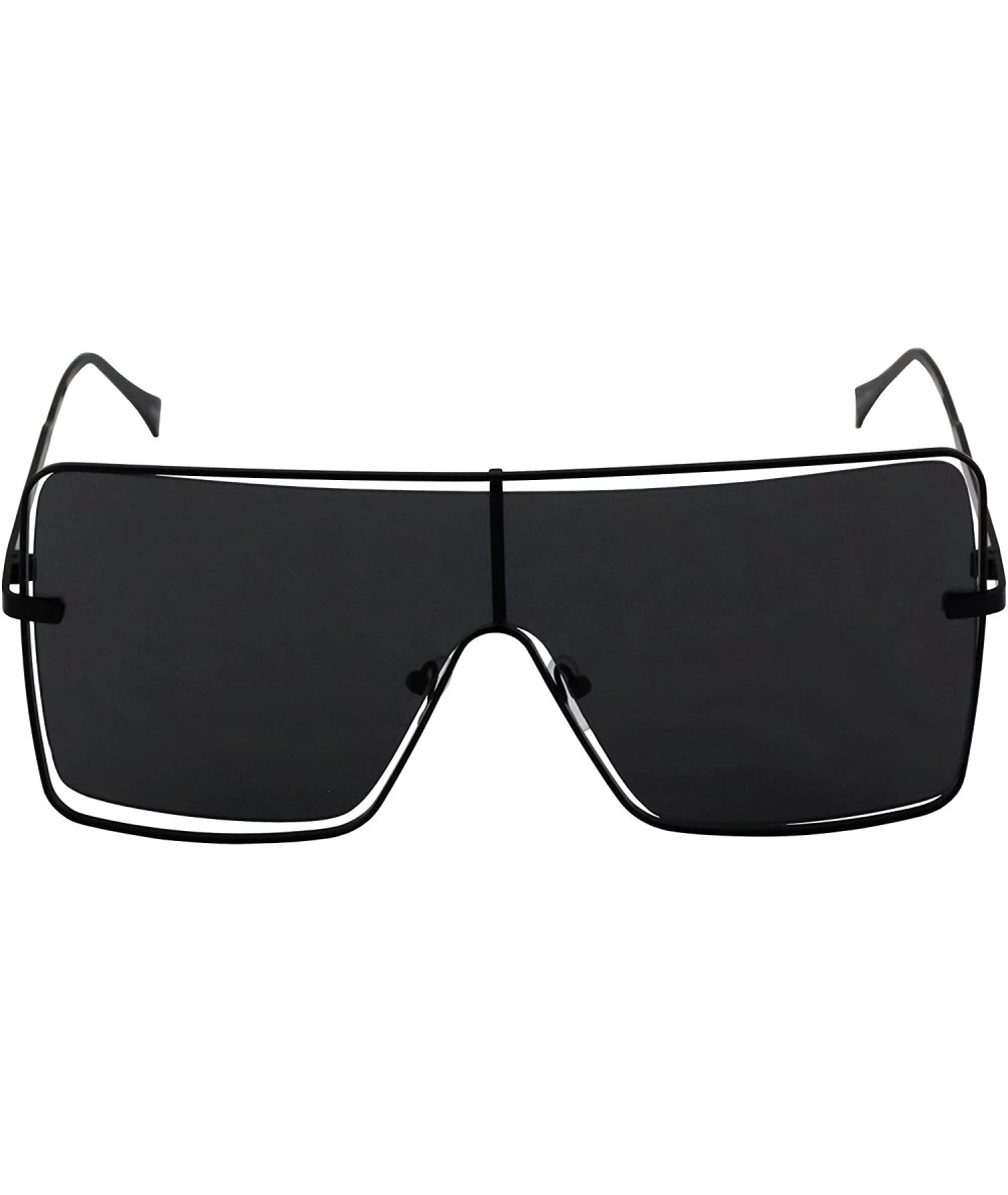 Oversized Flat Top Square VINTAGE RETRO SHIELD VISOR Style FASHION  SUNGLASSES