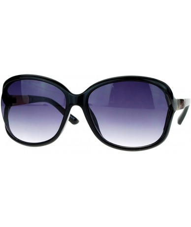 Womens Luxury Wood Grain Trim Thick Plastic Butterfly Sunglasses ...