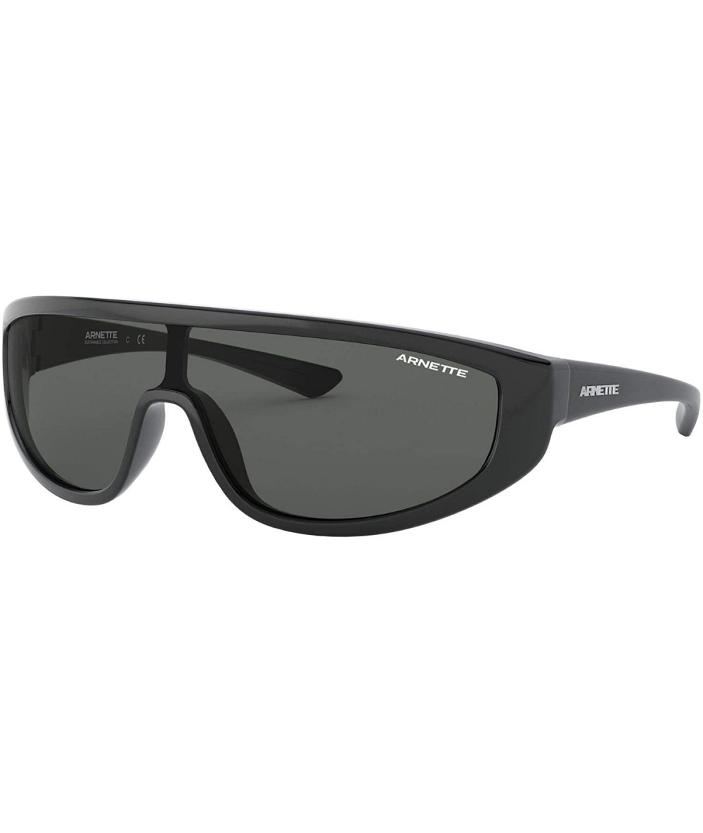 Sport mens An4264 Clayface Shield Sunglasses Shield Sunglasses - Gloss Black/Grey - C718Z3HXK9K $38.07