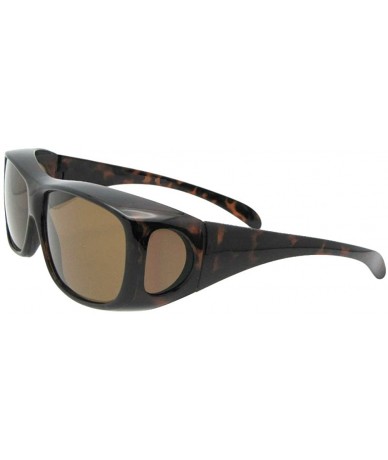 Rectangular Medium Polarized Fit Over Sunglasses F1 - Tortoise-brown Lens - CB186M847T3 $17.82