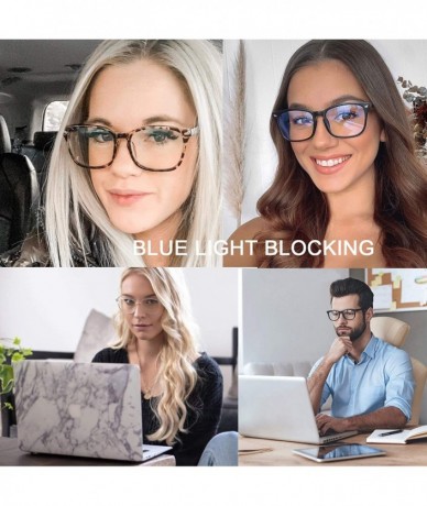 Aviator Various Blue Light Blocking Glasses Square Nerd Eyeglasses Frame Anti Blue Ray Computer Game Glasses - Pink - C618YDH...