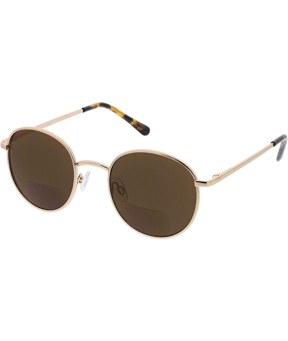 Round The Good Life Round Hideaway Bifocal Sunglasses- Gold/Tortoise- 49 mm + 1 - CH18X006952 $18.03