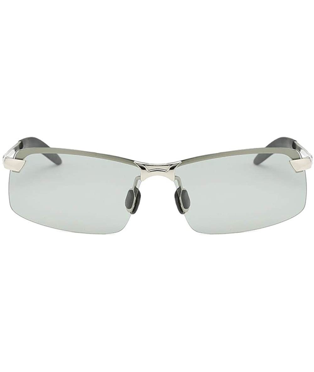 Goggle Polarized sunglasses Sunglasses polarized wholesale - Silver Frame Color Changing Mirror - CR18AZAM0N7 $27.61