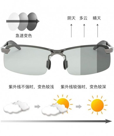 Goggle Polarized sunglasses Sunglasses polarized wholesale - Silver Frame Color Changing Mirror - CR18AZAM0N7 $27.61