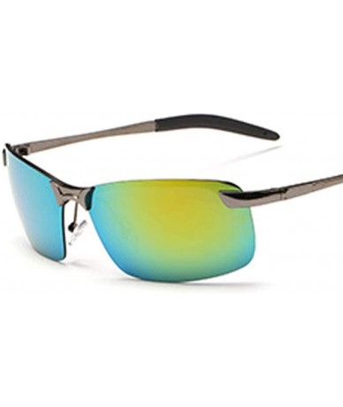 Goggle Polarized sunglasses Sunglasses polarized wholesale - Silver Frame Color Changing Mirror - CR18AZAM0N7 $27.61