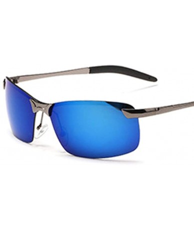 Goggle Polarized sunglasses Sunglasses polarized wholesale - Silver Frame Color Changing Mirror - CR18AZAM0N7 $27.61