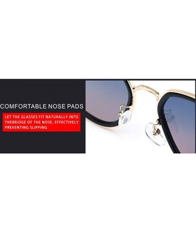 Aviator 2019 new metal sunglasses - women's fashion sunglasses - A - C918SILCO06 $45.83