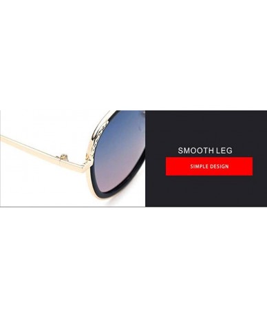 Aviator 2019 new metal sunglasses - women's fashion sunglasses - A - C918SILCO06 $45.83