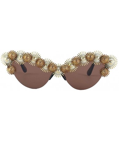 Butterfly Women's Fashion Sunglasses Cat-Eye Glasses with Rhinestone - Leopard - CZ1939YC9E3 $14.88