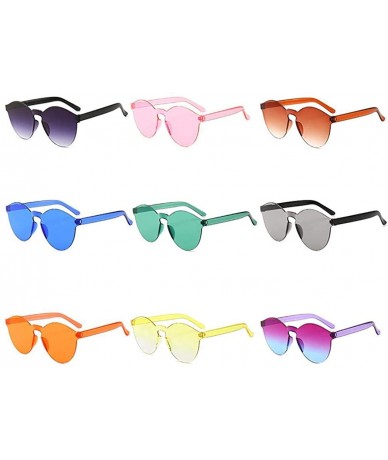 Round Unisex Fashion Candy Colors Round Outdoor Sunglasses Sunglasses - Light Pink - CN190R8ZCTN $18.19