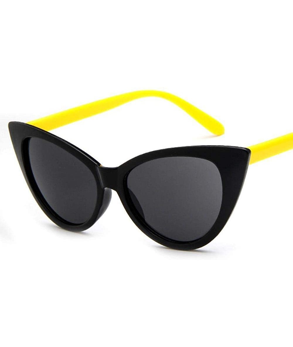 Sexy Cat Eye Sunglasses Retro Vintage Sun Glasses Women Sunglasses  Doublegray - Lgray - C518YZW0XZH