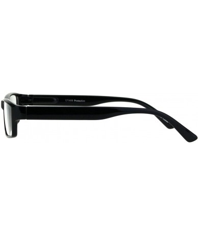 Rectangular Small Rectangular Frame Clear Lens Glasses Spring Hinge Unisex Black UV 400 - CB18S73OLWH $12.72