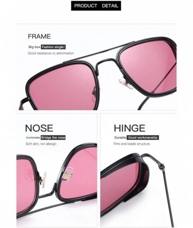 Square Square Frame Sunglasses Trendy Glasses for Women Superstar - Silver - CZ18AY233RE $10.87