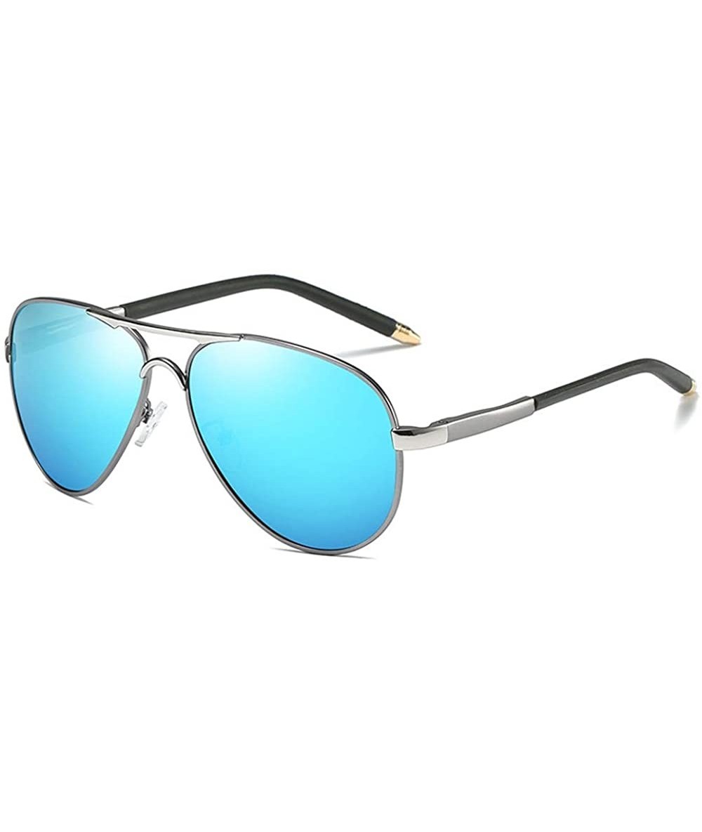 Round Sunglasses UV cut glasses Unisex Unisex super lightweight Sunglasses MDYHJDHHX - E Blue - C918X5IURS2 $22.54