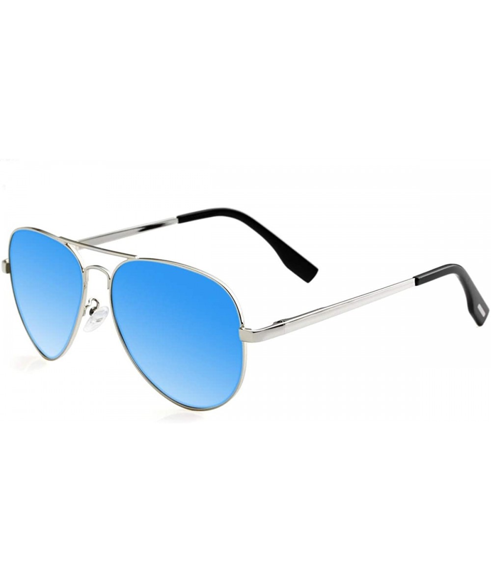Polarized Aviator Sunglasses for Small Face Women Men Kids Juniors - 100%  UV400 Protection - 52MM - CJ1960SIWC5